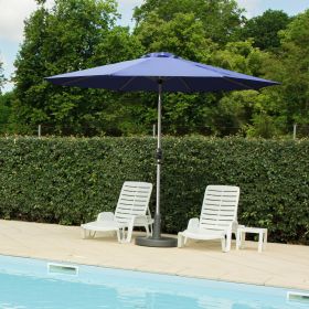 9FT Patio Umbrella, Outdoor Table Umbrella with Push Button Tilt and Crank, UV Protection Waterproof Market Sun Umbrella with 8 Sturdy Ribs for Garden