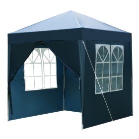 2 x 2m Two Doors & Two Windows Practical Waterproof Right-Angle Folding Tent Blue