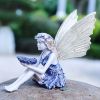 1pc Miniature Fairy Resin Statue, Resin Craft For Garden Yard Outdoor Indoor Lawn Porch Balcony Patio Decor