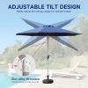 9FT Patio Umbrella, Outdoor Table Umbrella with Push Button Tilt and Crank, UV Protection Waterproof Market Sun Umbrella with 8 Sturdy Ribs for Garden