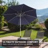 9FT Patio Umbrella, Outdoor Table Umbrella with Push Button Tilt and Crank, UV Protection Waterproof Market Sun Umbrella with 8 Sturdy Ribs for Garden