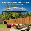 9FT Patio Umbrella, Outdoor Table Umbrella with Push Button Tilt and Crank, UV Protection Waterproof Market Sun Umbrella with 8 Sturdy Ribs for Garden