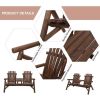 Wood Patio Chair Bench with Center Coffee Table/Garden chairs/courtyard chairs