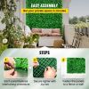 VEVOR Artificial Boxwood Panel 8pcs Boxwood Hedge Wall Panels Artificial Grass Backdrop Wall 24X16 4cm Green Grass Wall, Fake Hedge for Decor Privacy