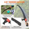 VEVOR Manual Pole Saw, 4.9-20 ft Extendable Tree Pruner, Sharp Steel Blade for High Branches Trimming, with Lightweight Aluminum Alloy Handle and a Ch