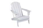 Folding Adirondack Chair, Relaxing Stackable Arm Rest Ergonomic HDPE All-Weather Adirondack Chair