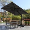 10 FT Cantilever Patio Umbrella with 360¬∞ Rotation & Tilt Adjustment, Square Outdoor Offset Umbrella with Aluminum Pole - Grey