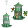 Wild Bird Feeder Squirrel-Proof Chew-Proof Metal Bird Seed Feeder Outdoor Hanging Bird Feeder With 360¬∞ Circular Perches Water Cups For Yard Garden P