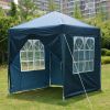 2 x 2m Two Doors & Two Windows Practical Waterproof Right-Angle Folding Tent Blue