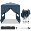 2 x 2m Two Doors & Two Windows Practical Waterproof Right-Angle Folding Tent Blue