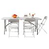 6' Folding Table Portable Plastic Indoor Outdoor Picnic Party Dining Camping Tables