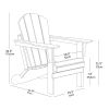 Folding Adirondack Chair, Relaxing Stackable Arm Rest Ergonomic HDPE All-Weather Adirondack Chair