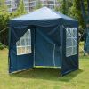 2 x 2m Two Doors & Two Windows Practical Waterproof Right-Angle Folding Tent Blue