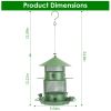 Wild Bird Feeder Squirrel-Proof Chew-Proof Metal Bird Seed Feeder Outdoor Hanging Bird Feeder With 360¬∞ Circular Perches Water Cups For Yard Garden P