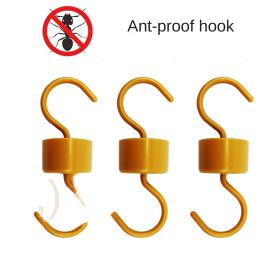 5pcs hummingbird feeder plastic hook; Ant Moat; hummingbird hook water feeder garden anti ant hook (Specifications: golden)