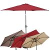 10 Feet Outdoor Patio Umbrella with Tilt Adjustment and Crank