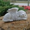 1pc Resin Angel Pet Statue, Dog Cat Memorial Garden Statue, Indoor Outdoor Decor Home Memorial Garden Grave Marker Statue, Lawn Yard Garden Ornament