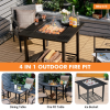 Backyard Garden Party Patio Fire Pit Dining Table