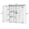 Outdoor 5.3ft Hx4.6ft L Wood Storage Shed Tool Organizer; Garden Shed; Storage Cabinet with Waterproof Asphalt Roof; Double Lockable Doors; 3-tier She