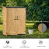 Outdoor 5.3ft Hx4.6ft L Wood Storage Shed Tool Organizer; Garden Shed; Storage Cabinet with Waterproof Asphalt Roof; Double Lockable Doors; 3-tier She