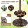 Birdbath with Bird Feeder and Flower Planter for Outdoor Decor