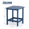 Adirondack Outdoor Side Table;  HDPE Plastic End Tables for Patio;  Backyard;  Pool;  Indoor Outdoor Companion;  Easy Maintenance Weather Resistant La