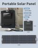 Solar Panel, Foldable Portable Solar Panel Battery Charger Kit with Adjustable Kickstand, Wire Storage Bag, MC4 Cable, IP67 Waterproof for Portable Po