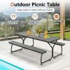 6 Feet Outdoor Picnic Table Bench Set for 6-8 People Be the first to review this product Item No: 13472895