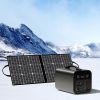 GOFORT Portable Power Station;  1100Wh Solar Generator With 1200W (Peak 2000W) AC Outlets;   Backup Power Lithium Battery Pack