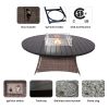 Direct Wicker Outdoor Rattan 50,000BTU Propane Gas Fire Pit Table (Table Only)